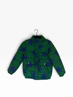 Mini Boden Puffer Star Print Jacket Vest Fall Winter Outdoor Kidcore Boys Sz 10